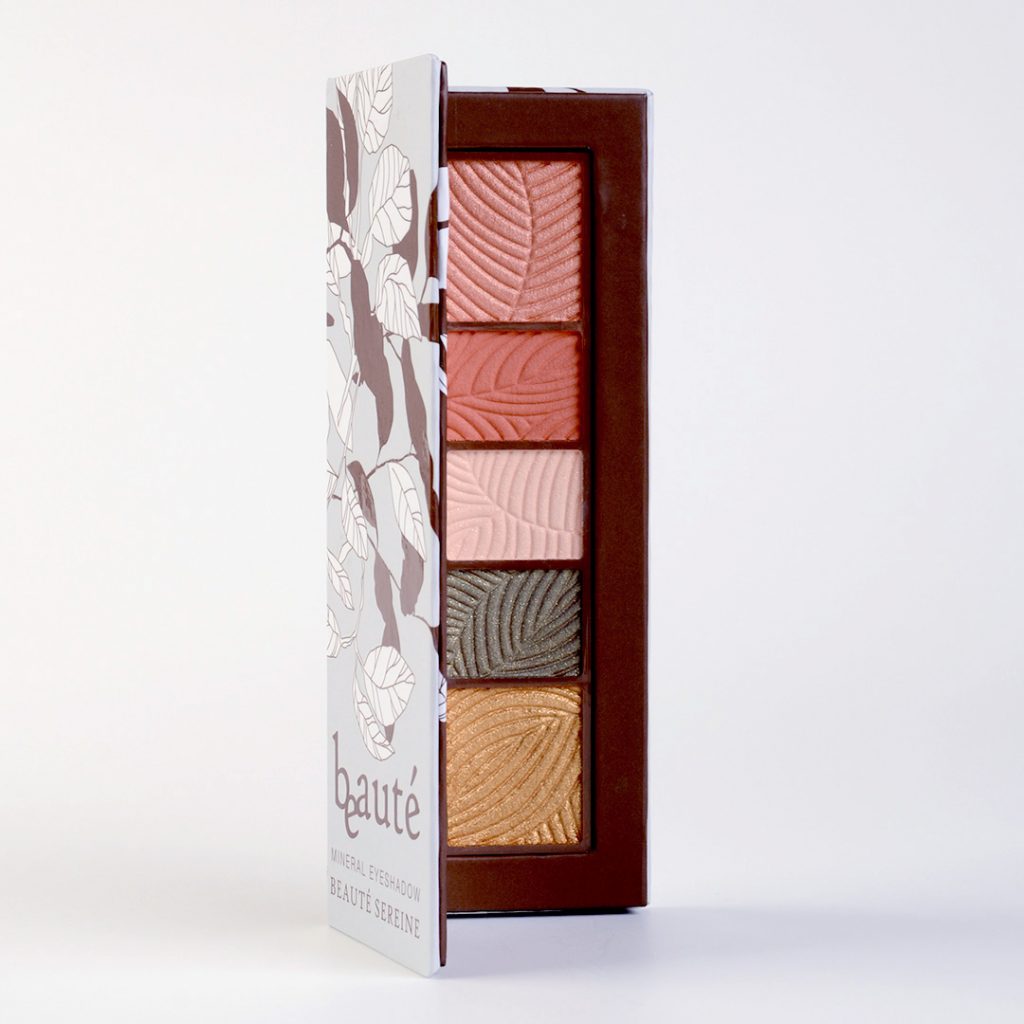 Sustainable Embossing Matte Shimmer Leaf Eyeshadow Palette TJ Enterprise